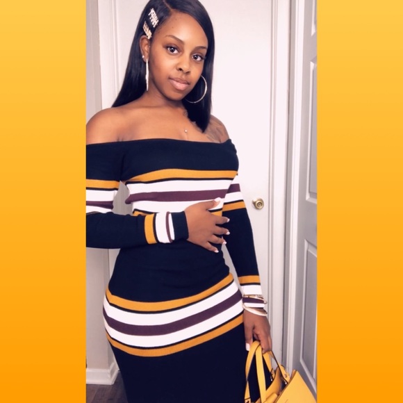 Midi striped sweater dress - Picture 2 of 2